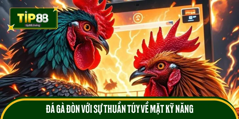 Đá gà đòn với sự thuần túy về mặt kỹ năng