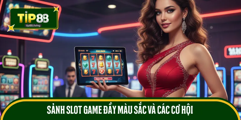 Sảnh slot game đầy màu sắc và các cơ hội 